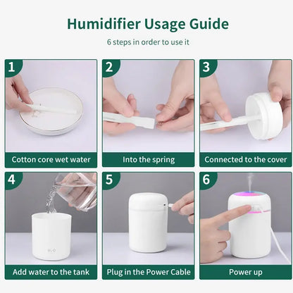 Mini diffuseur d'huiles essentielles et d'arômes, humidificateur d'air