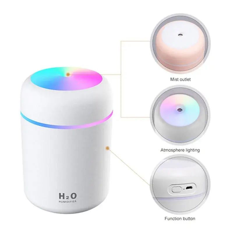 Mini diffuseur d'huiles essentielles et d'arômes, humidificateur d'air