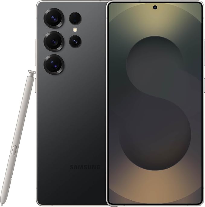 Samsung Galaxy S25 Ultra, 512GB Smartphone, Unlocked Android, AI Night Mode Camera, Snapdragon 8 Elite Fast Processor, 5000mAh Battery, Built-in S Pen, 2025, US 1 Yr Warranty, Titanium Black